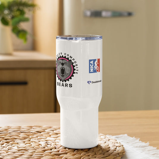Travel mug with a handle