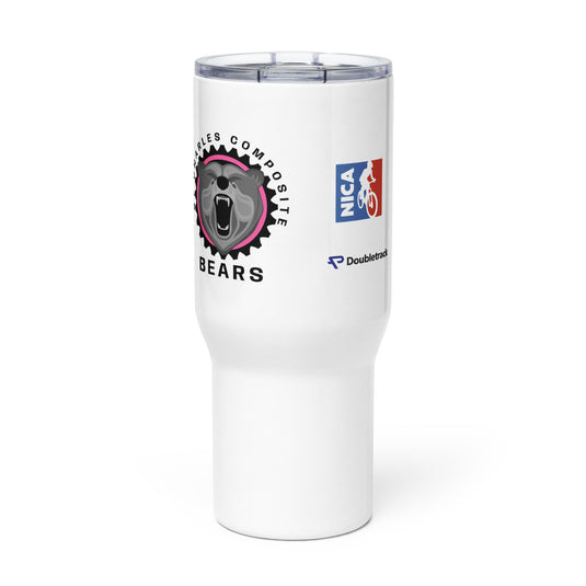 Travel mug with a handle